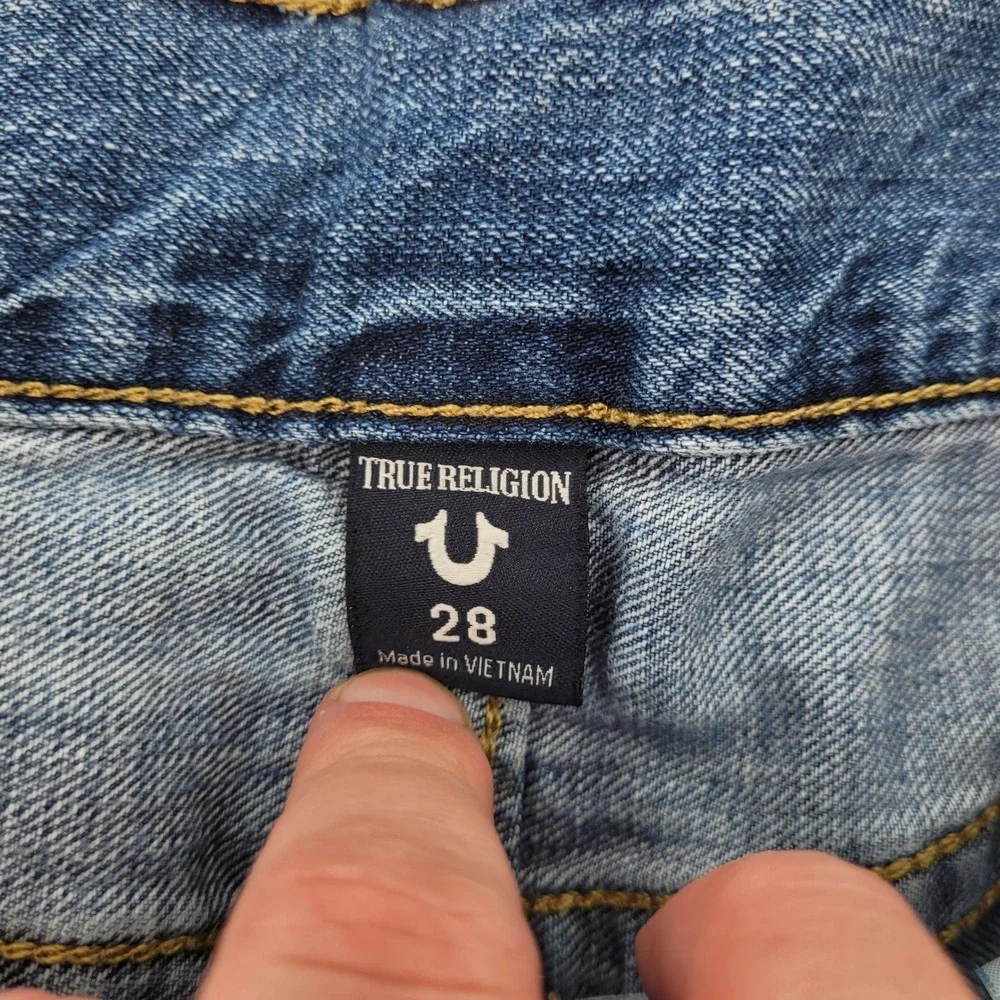 True Religion Geno Relaxed Slim Jeans Mens 28 Blue Denim Horseshoe Pocket‎